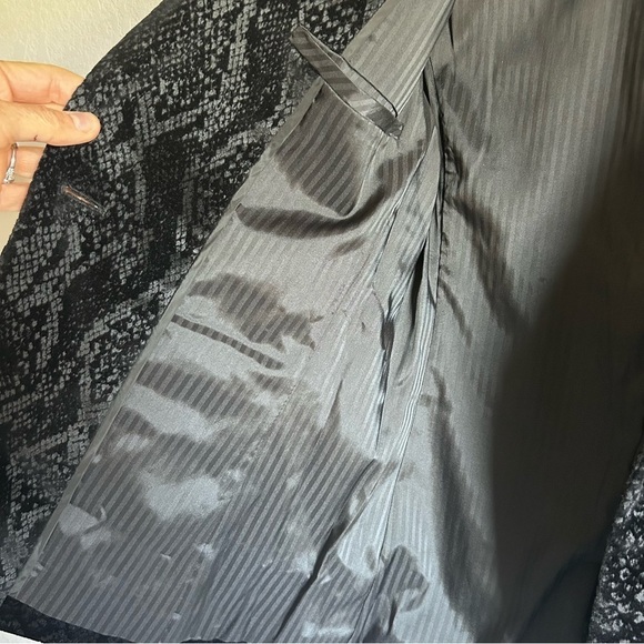 Frame Velvet Python Classic Blazer Black/Noir - Picture 14 of 16